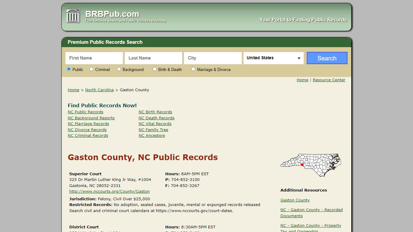 Gaston County Public Records | Search North Carolina ...